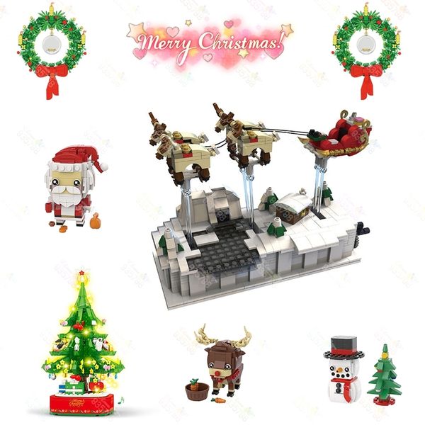 set diy winter wreath elk santa claus tree moc building blocks educational kids toys for children christmas gift brick
set diy winter wreath elk santa claus tree moc building blocks educational kids toys for children christmas gift brick