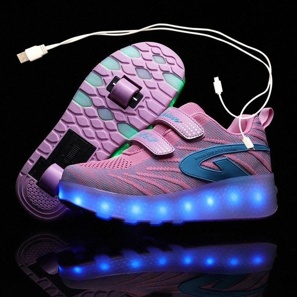 children pink two wheels luminous glowing sneakers black led light roller skate shoes kids led shoes boys girls usb charging #0v6g
children pink two wheels luminous glowing sneakers black led light roller skate shoes kids led shoes boys girls usb charging #0v6g
