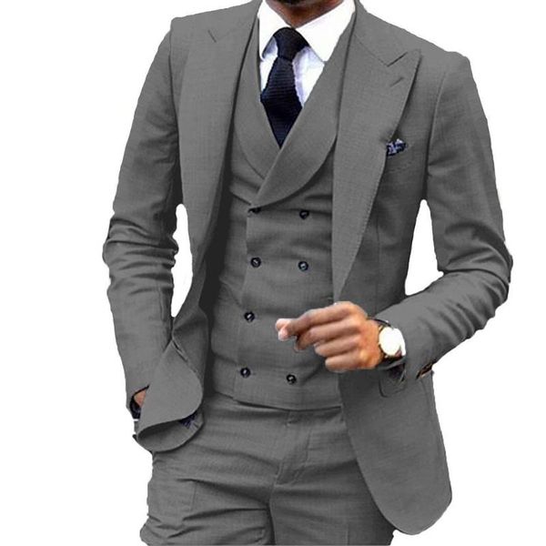 custom made deep grey men suits for wedding costume homme mariage 3 pieces jacket coat with pants prom suit for man tuxedo 2020, White;black
custom made deep grey men suits for wedding costume homme mariage 3 pieces jacket coat with pants prom suit for man tuxedo 2020, White;black