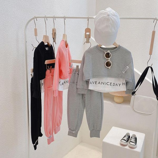fashion kids clothes suit baby set girls letters print long sleeve pullover coat pants 2pcs spring autumn clothing, White
fashion kids clothes suit baby set girls letters print long sleeve pullover coat pants 2pcs spring autumn clothing, White