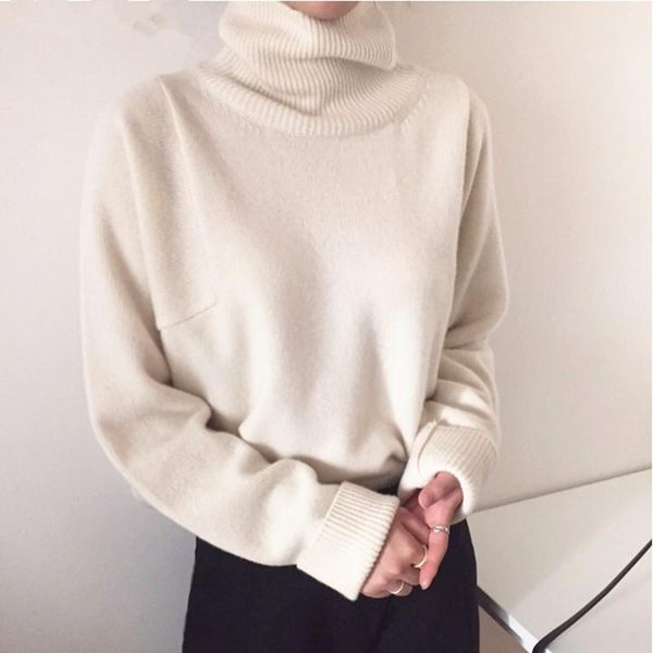 women's sweaters 2021 autumn winter korean style knitwear turtleneck warm pullover solid minimalist elegant sweater, White;black
women's sweaters 2021 autumn winter korean style knitwear turtleneck warm pullover solid minimalist elegant sweater, White;black