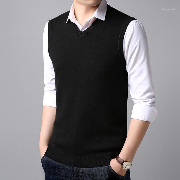 2019 new fashion vest trui man truien v-neck slim fit truien mouwlless winter korean style casual clothing men1, White;black 
2019 new fashion vest trui man truien v-neck slim fit truien mouwlless winter korean style casual clothing men1, White;black