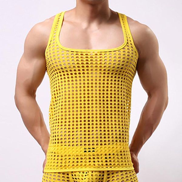 undershirts mens tank mesh hollow out see through gay shirts fishnet t sports fitness causal vest camiseta xl1, Black;brown
undershirts mens tank mesh hollow out see through gay shirts fishnet t sports fitness causal vest camiseta xl1, Black;brown