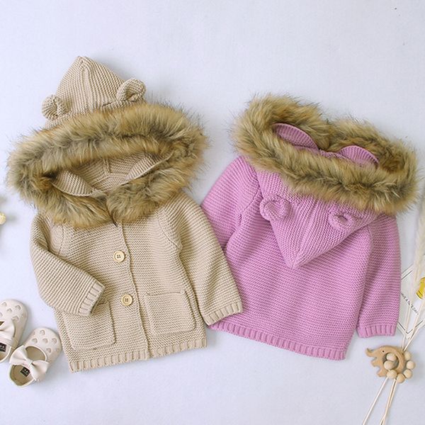 winter warm newborn baby boy girl knit hooded coat fur collar jacket clothes thick autumn clothing kids sweaters 1029, Blue;gray
winter warm newborn baby boy girl knit hooded coat fur collar jacket clothes thick autumn clothing kids sweaters 1029, Blue;gray