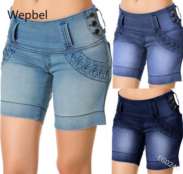 wepbel women buckle jeans stretch shorts women's pants plus size summer mid waist denim short trousers kg-780, Blue
wepbel women buckle jeans stretch shorts women's pants plus size summer mid waist denim short trousers kg-780, Blue