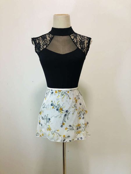 and children's one piece printed chiffon dance ballet training gauze lace up skirt, Blue
and children's one piece printed chiffon dance ballet training gauze lace up skirt, Blue