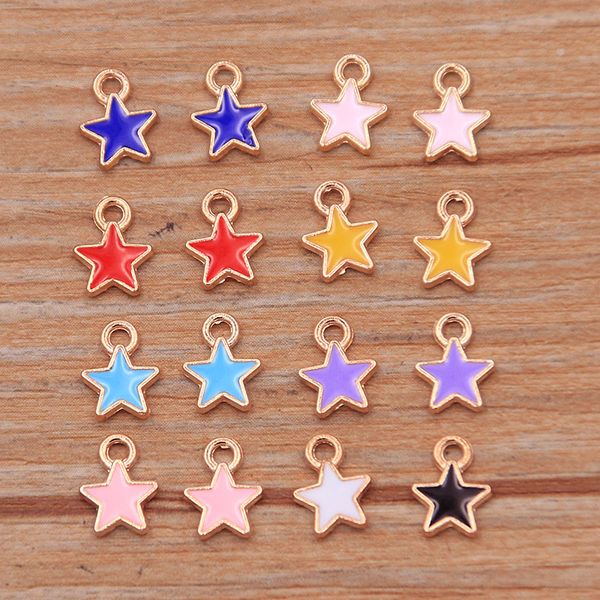 50pcs 2 styles 6*8mm 9 color alloy metal drop oil small stars charms kc gold pendant for diy bracelet necklace jewelry making, Bronze;silver
50pcs 2 styles 6*8mm 9 color alloy metal drop oil small stars charms kc gold pendant for diy bracelet necklace jewelry making, Bronze;silver