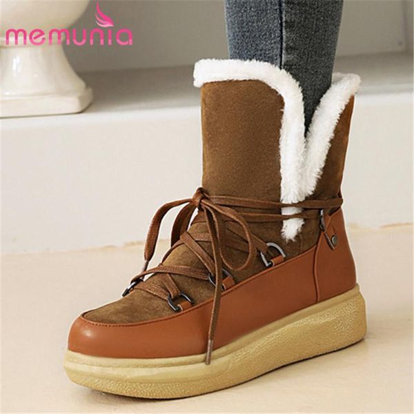 memunia 2021 новые платформы flat boots женщины повседневная обувь lace up pu + flock толстый мех зима ботильоны женщины большой размер 43, Black
memunia 2021 новые платформы flat boots женщины повседневная обувь lace up pu + flock толстый мех зима ботильоны женщины большой размер 43, Black