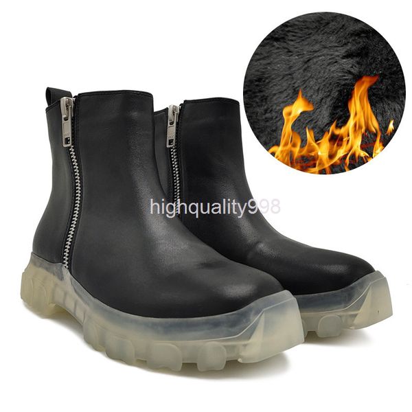 boots ro autumn men's round head leather snow boots side zipper raised middle heel shoes, Black
boots ro autumn men's round head leather snow boots side zipper raised middle heel shoes, Black