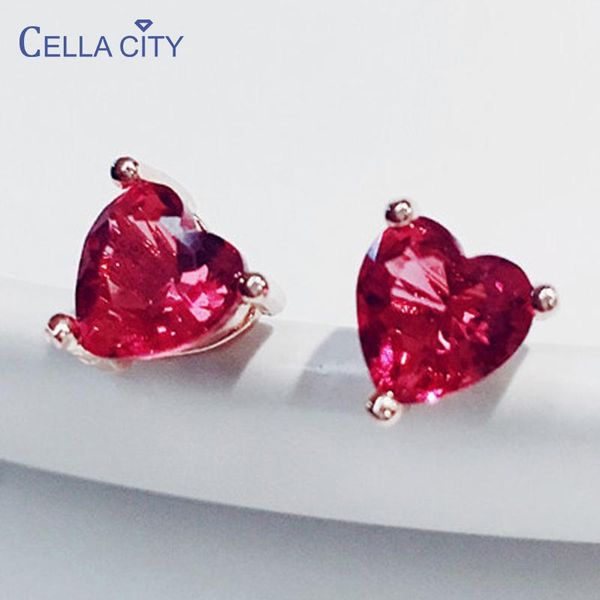stud cellacity calssic women 925 sterling silver earrings for with heart shaped ruby gemstone christmas gift wholesale, Golden;silver
stud cellacity calssic women 925 sterling silver earrings for with heart shaped ruby gemstone christmas gift wholesale, Golden;silver
