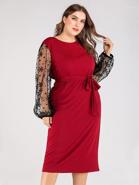 sleeve dress panelled crew neck ol dresses with sashes famale autumn fashion clothes women lace long, Black;gray
sleeve dress panelled crew neck ol dresses with sashes famale autumn fashion clothes women lace long, Black;gray