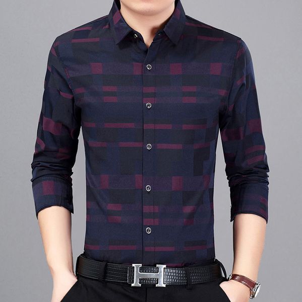 2020 plaid spring and autumn long sleeve middle aged business casual men's inch shirt, White;black
2020 plaid spring and autumn long sleeve middle aged business casual men's inch shirt, White;black
