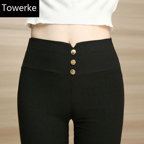 women's black pants pencil elastic trousers spring fall button pocket pants slim ladies jean trousers female high waist pants 1020, Black;white
women's black pants pencil elastic trousers spring fall button pocket pants slim ladies jean trousers female high waist pants 1020, Black;white