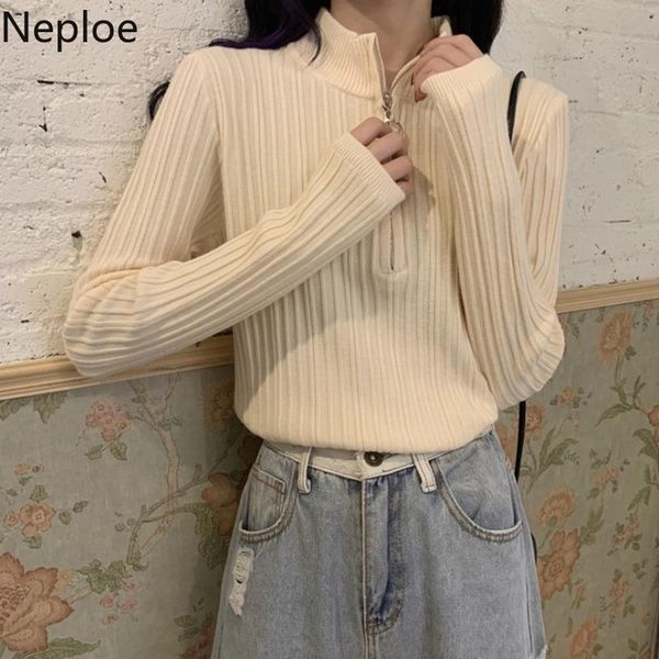 women's sweaters neploe sweater women half zipper knitwear pullovers fall 2021 woman clothes korean knit jumper chic slim fit short sue, White;black
women's sweaters neploe sweater women half zipper knitwear pullovers fall 2021 woman clothes korean knit jumper chic slim fit short sue, White;black