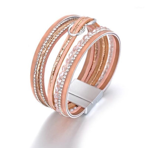 lokaer wholesale fashion leather bracelet multilayer bracelets rhinestone magnet buckle for women gift wrbr0101, Golden;silver
lokaer wholesale fashion leather bracelet multilayer bracelets rhinestone magnet buckle for women gift wrbr0101, Golden;silver