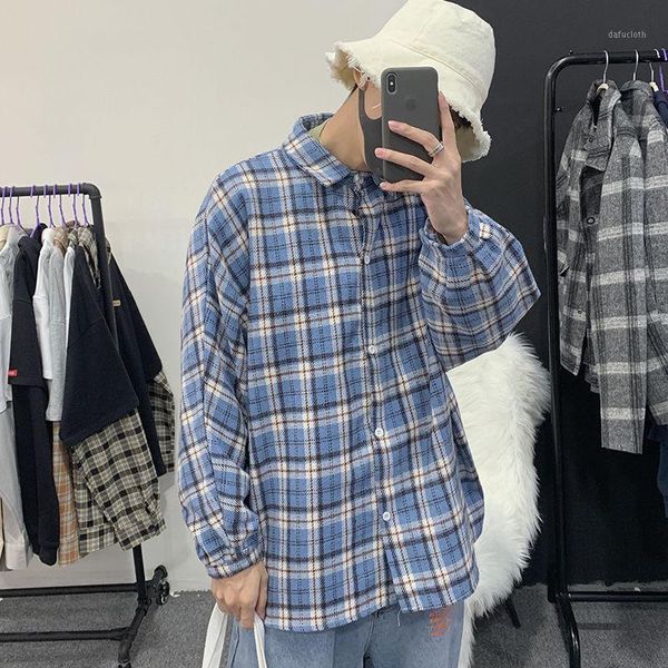 autumn plaid coat men's fashion retro casual woolen jackets mens streetwear wild loose korean style woolen coat men m-5xl1, Black
autumn plaid coat men's fashion retro casual woolen jackets mens streetwear wild loose korean style woolen coat men m-5xl1, Black