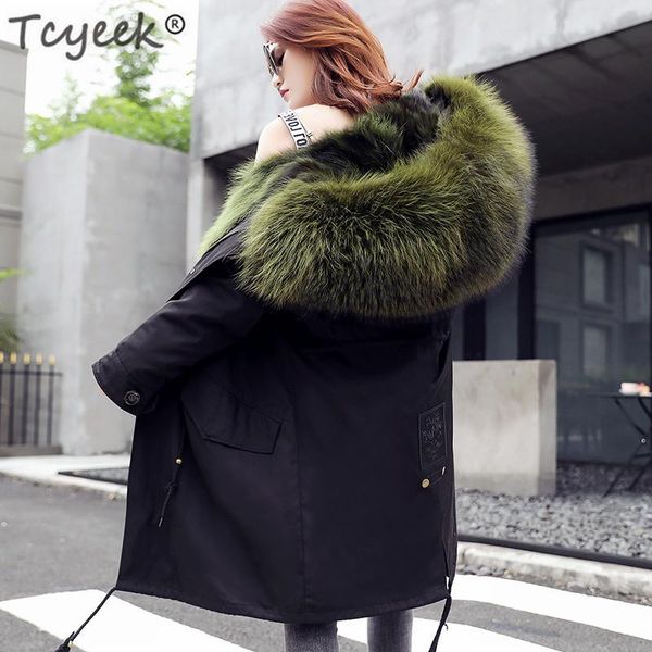 tcyeek 2020 real fur coat winter jacket women long parka big natural raccoon fur hooded thick warm real liner lwl1069, Black
tcyeek 2020 real fur coat winter jacket women long parka big natural raccoon fur hooded thick warm real liner lwl1069, Black