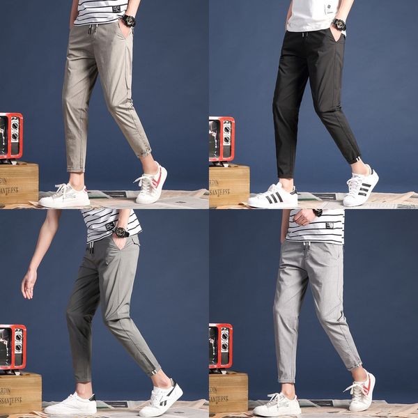 vppe2 men's summer new thin men's casual trousers casual trendy nine-point simple 2020 pants slim-fit lace-up straight pants 5fxu1, Blue
vppe2 men's summer new thin men's casual trousers casual trendy nine-point simple 2020 pants slim-fit lace-up straight pants 5fxu1, Blue