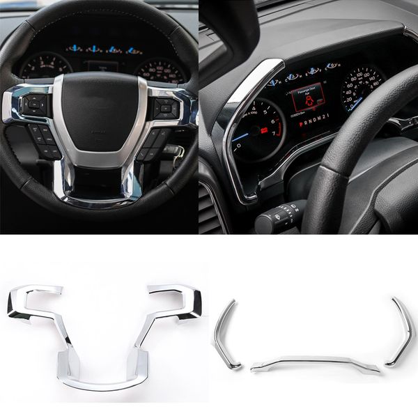 chrome car steering wheel frame dashboard trim for ford f150 15+ interior accessories
chrome car steering wheel frame dashboard trim for ford f150 15+ interior accessories