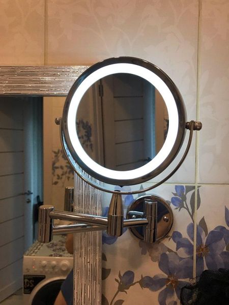 1x/ 5x magnification led makeup mirror wall mounted adjustable bath 6 inch dual arm extend 2-face cosmetic mirrors
1x/ 5x magnification led makeup mirror wall mounted adjustable bath 6 inch dual arm extend 2-face cosmetic mirrors