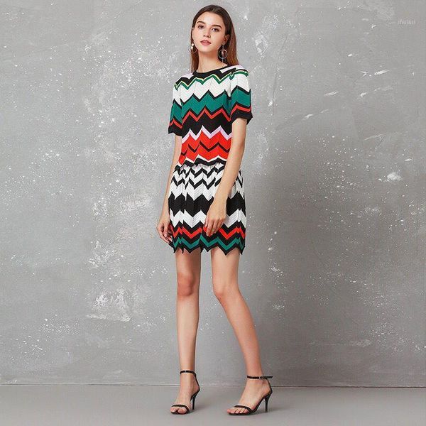 summer wavy striped short-sleeved and skirt two-piece suit bohemian knit ladies suit fashion striped and skirt1, White
summer wavy striped short-sleeved and skirt two-piece suit bohemian knit ladies suit fashion striped and skirt1, White