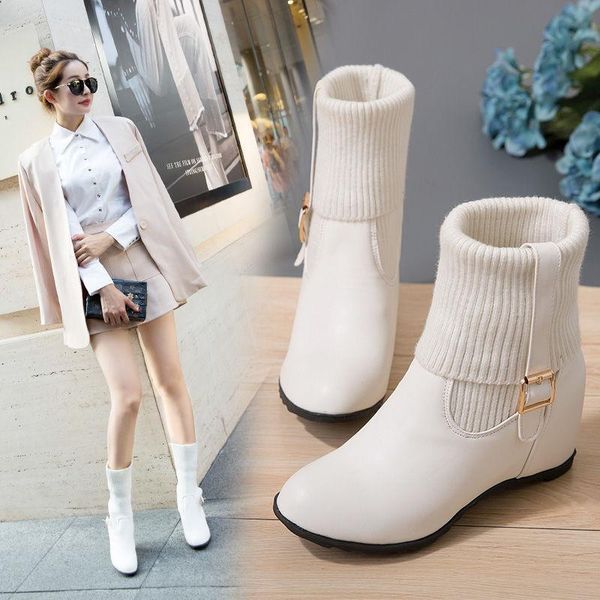 inner heightening riding boots female cotton shoes winter women's boots british style short plus velvet snow ladies, Black
inner heightening riding boots female cotton shoes winter women's boots british style short plus velvet snow ladies, Black