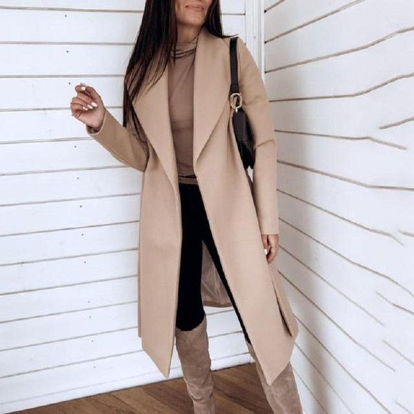 women turn-down collar button woolen coat autumn winter long sleeve pocket jacket elegant office lady plus size long coats1, Black
women turn-down collar button woolen coat autumn winter long sleeve pocket jacket elegant office lady plus size long coats1, Black