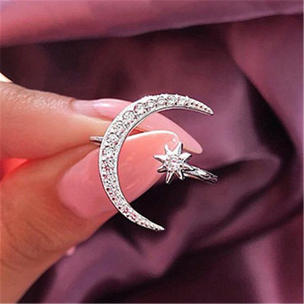 ювелирные изделия способа кольца moon star open finger регулируемые кольца женщины девушки rhinestone кристалл невесты кольцо ювелирных изде, Silver
ювелирные изделия способа кольца moon star open finger регулируемые кольца женщины девушки rhinestone кристалл невесты кольцо ювелирных изде, Silver