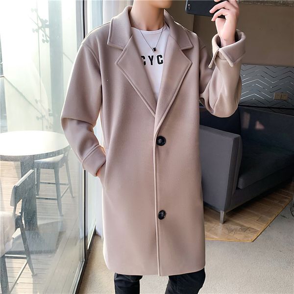 shopkeeper's winter wear men's korean casual slim fit medium length windbreaker british suit collar overcoat, Tan;black
shopkeeper's winter wear men's korean casual slim fit medium length windbreaker british suit collar overcoat, Tan;black