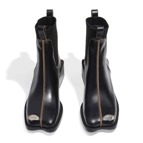 boots deat 2021 spring and summer fashion casual square toe british style short tube pullover women sh135, Black
boots deat 2021 spring and summer fashion casual square toe british style short tube pullover women sh135, Black