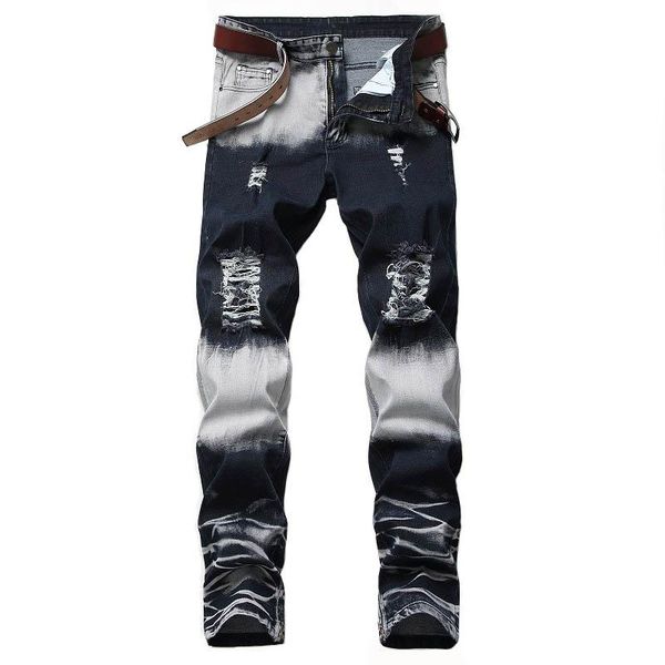 mcikkny new men's ripped jeans pants slim distressed black grey denim trousers streetwear ankle zipper jeans for male washed, Blue
mcikkny new men's ripped jeans pants slim distressed black grey denim trousers streetwear ankle zipper jeans for male washed, Blue