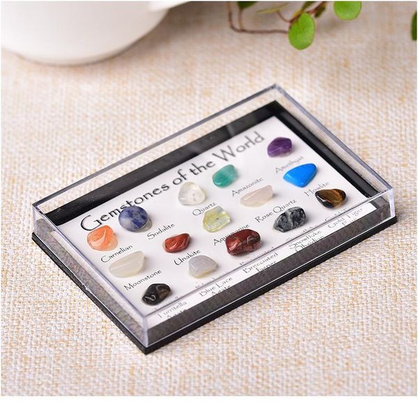1set natural crystal stone 15 in 1 rock mineral specimen teaching specimens jaspery gift box healing stone gifts for qyleby, Black
1set natural crystal stone 15 in 1 rock mineral specimen teaching specimens jaspery gift box healing stone gifts for qyleby, Black