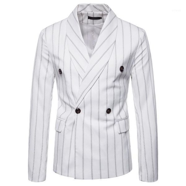 mens vertical striped double breasted suit jacket slim fit notched lapel elegant blazer business wedding party blazer masculino1, White;black
mens vertical striped double breasted suit jacket slim fit notched lapel elegant blazer business wedding party blazer masculino1, White;black