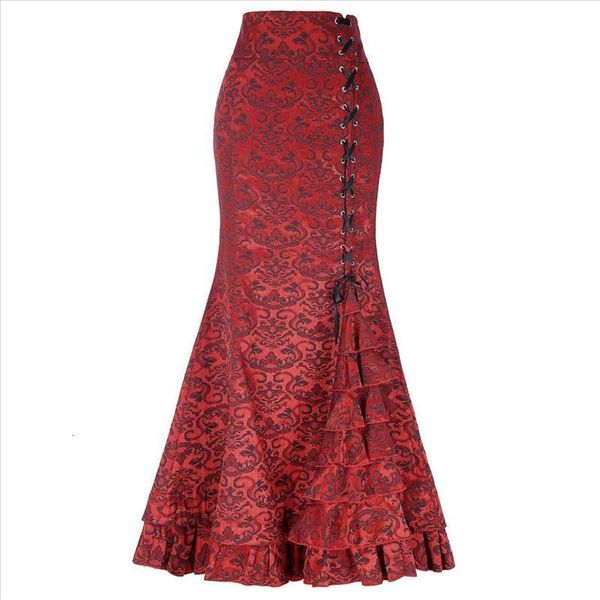 vintage punk women skirts retro trumpet gothic long ruffle steampunk skirt ladies fishtail victorian bandage skirts, Black
vintage punk women skirts retro trumpet gothic long ruffle steampunk skirt ladies fishtail victorian bandage skirts, Black