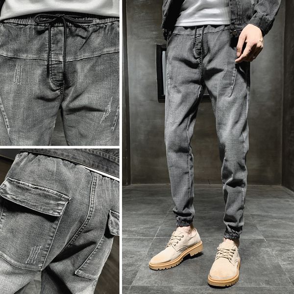 brand denim jeans 2020 men's autumn winter plus veet grey korean trendy hip hop ripped hole slim feet wild casual long pants, Black
brand denim jeans 2020 men's autumn winter plus veet grey korean trendy hip hop ripped hole slim feet wild casual long pants, Black