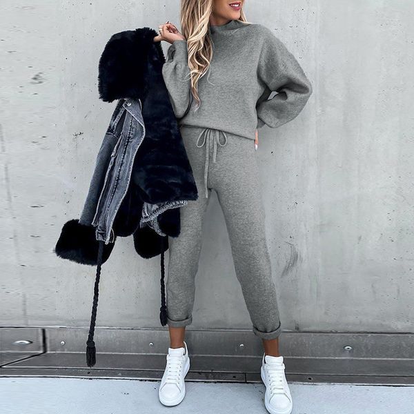 2021 new spring women's sports suit tracksuit sweatshirt+pants two piece set women sportswear casual long sleeve sweatshirt pants sets, White
2021 new spring women's sports suit tracksuit sweatshirt+pants two piece set women sportswear casual long sleeve sweatshirt pants sets, White