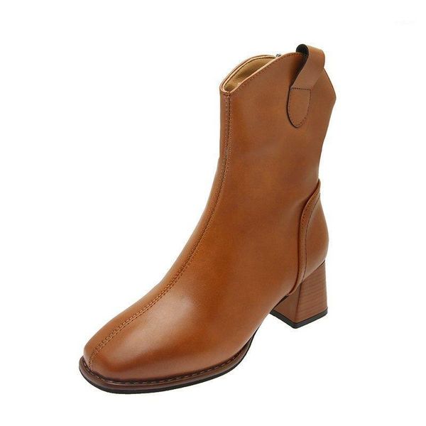 spring autumn square toe cowhide leather classic retro boot women high heel zip side ankle shoes boots1, Black
spring autumn square toe cowhide leather classic retro boot women high heel zip side ankle shoes boots1, Black