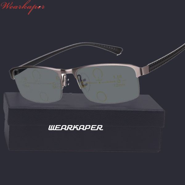 wearkaper progressive multifocal glasses transition sunglasses pchromic reading glasses men points for reader near far sight, White;black
wearkaper progressive multifocal glasses transition sunglasses pchromic reading glasses men points for reader near far sight, White;black