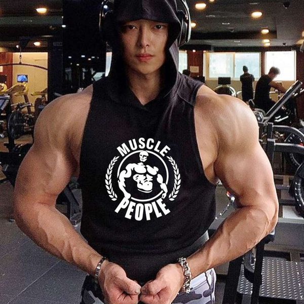 2021 new brother summer bodybuilding sleeveless sweat training vest men's hooded sports ssmuscle plus size women men, White;black
2021 new brother summer bodybuilding sleeveless sweat training vest men's hooded sports ssmuscle plus size women men, White;black