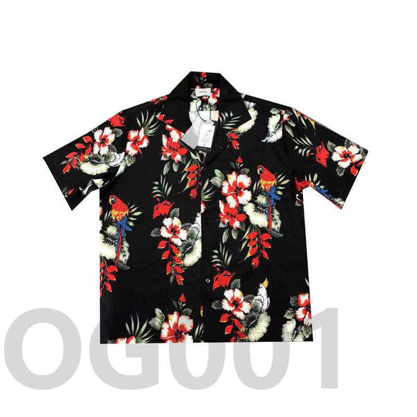 men's casual shirts high version rhude18s flower parrot red loose fitting men's and women's casual fashion brand hawaiian sho, White;black
men's casual shirts high version rhude18s flower parrot red loose fitting men's and women's casual fashion brand hawaiian sho, White;black