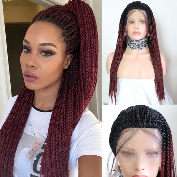 costume accessories ombre burgundy wigs 2x twist braids braided wig synthetic lace front wig for black women cosplay wigs, Silver
costume accessories ombre burgundy wigs 2x twist braids braided wig synthetic lace front wig for black women cosplay wigs, Silver