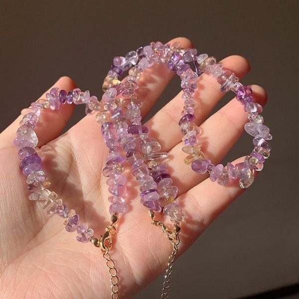 chokers rock mineral stone short choker necklace women irregular chips gravel beaded natural amethysts citrines purple crystal necklaces, Golden;silver
chokers rock mineral stone short choker necklace women irregular chips gravel beaded natural amethysts citrines purple crystal necklaces, Golden;silver