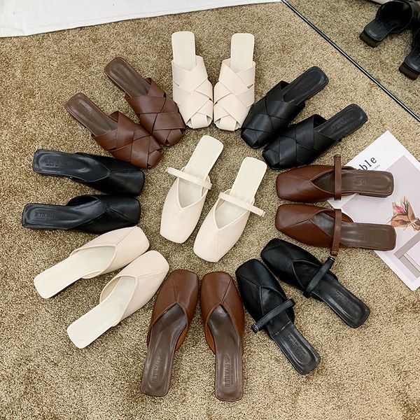 shoes loafers woman's slippers luxury slides low square toe mules for women 2020 new designer summer cover flat buckle strap x1020, Black
shoes loafers woman's slippers luxury slides low square toe mules for women 2020 new designer summer cover flat buckle strap x1020, Black