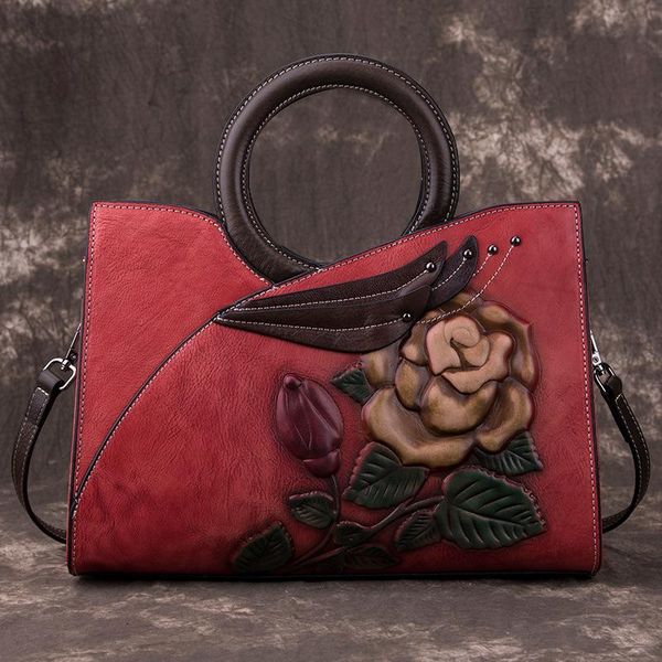 women's handmade embossing retro luxury handbags female cowhide fashion rose genuine leather shoulder & crossbody bags
women's handmade embossing retro luxury handbags female cowhide fashion rose genuine leather shoulder & crossbody bags