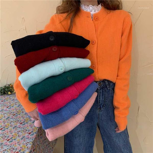 knitted cardigan women's korean version 2020 spring and autumn new candy black red yellow blue green pink rose sweater women1, White
knitted cardigan women's korean version 2020 spring and autumn new candy black red yellow blue green pink rose sweater women1, White