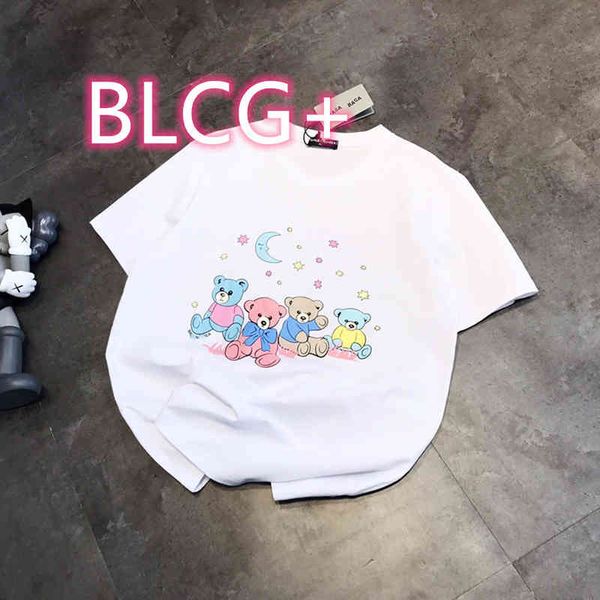 2022 factory wholesale new fashion + summer cartoon print sweet men's women's same round neck loose and comfortable short sleeve t, White
2022 factory wholesale new fashion + summer cartoon print sweet men's women's same round neck loose and comfortable short sleeve t, White