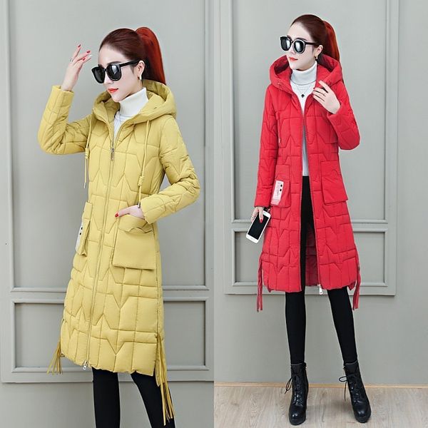 2020 winter new women's down hooded medium long warm cotton padded jacket thick coat, Black
2020 winter new women's down hooded medium long warm cotton padded jacket thick coat, Black