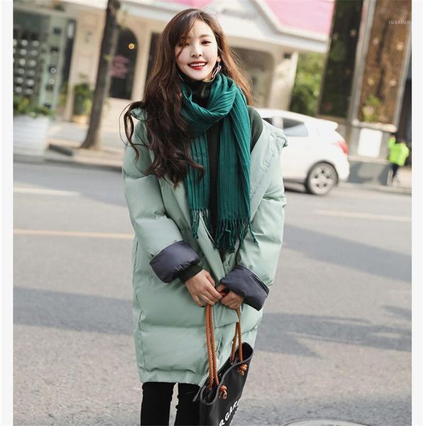 women winter down jacket women coat thick warm outerwear white jacket plus1, Black