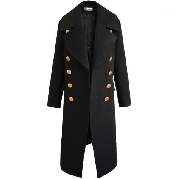 women black woolen coat autumn winter fashion big lapel long sleeve brief loose double breasted wool blends long coat r22001
women black woolen coat autumn winter fashion big lapel long sleeve brief loose double breasted wool blends long coat r22001