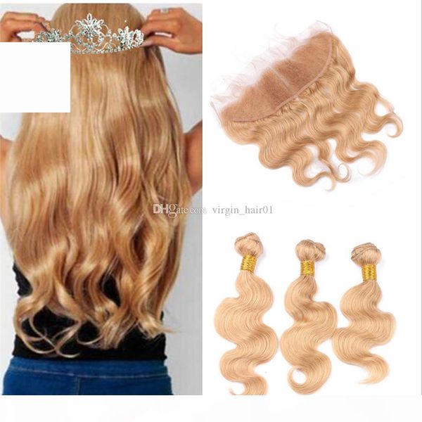 brazilian honey blonde virgin hair 3 bundles with lace frontal closure #27 strawberry blonde body wave human hair weaves with 13*4 frontal, Black;brown
brazilian honey blonde virgin hair 3 bundles with lace frontal closure #27 strawberry blonde body wave human hair weaves with 13*4 frontal, Black;brown